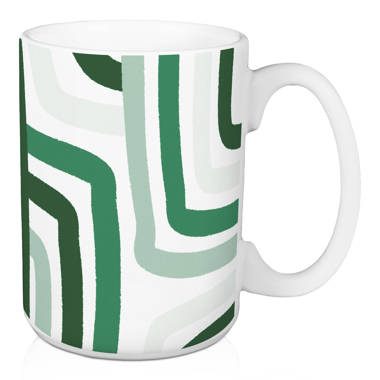 Highlander Deluxe Enamel Camping Picnic Coffee Tea Travel Drinking Mug Cup Green 