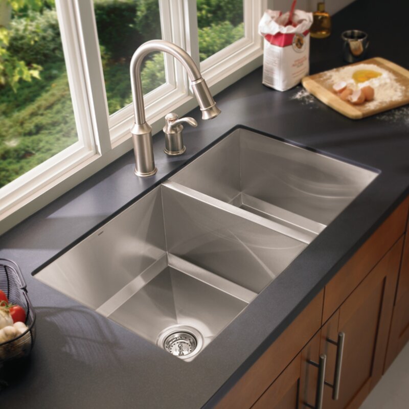 Moen 1600 Series Double Bowl Kitchen Sink Wayfair