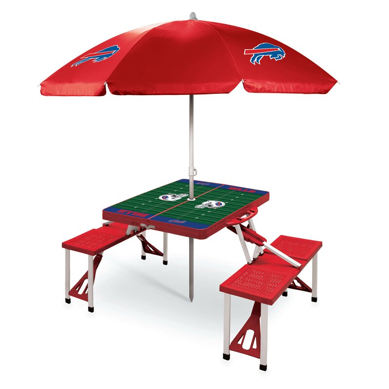 NFL 3 Piece Picnic Table with Sunbrella
