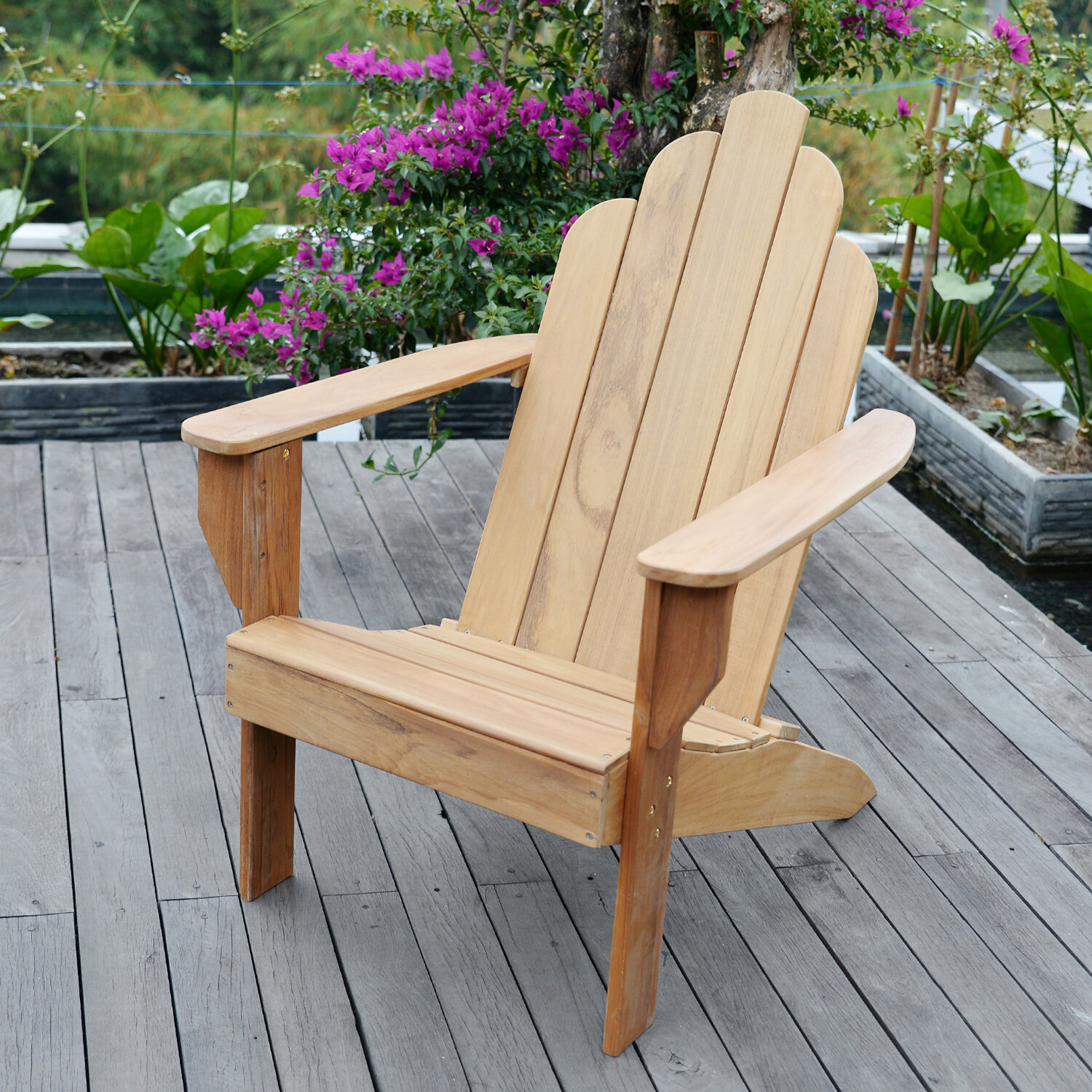 Bayou Breeze Cynthia Teak Adirondack Chair Reviews Wayfair