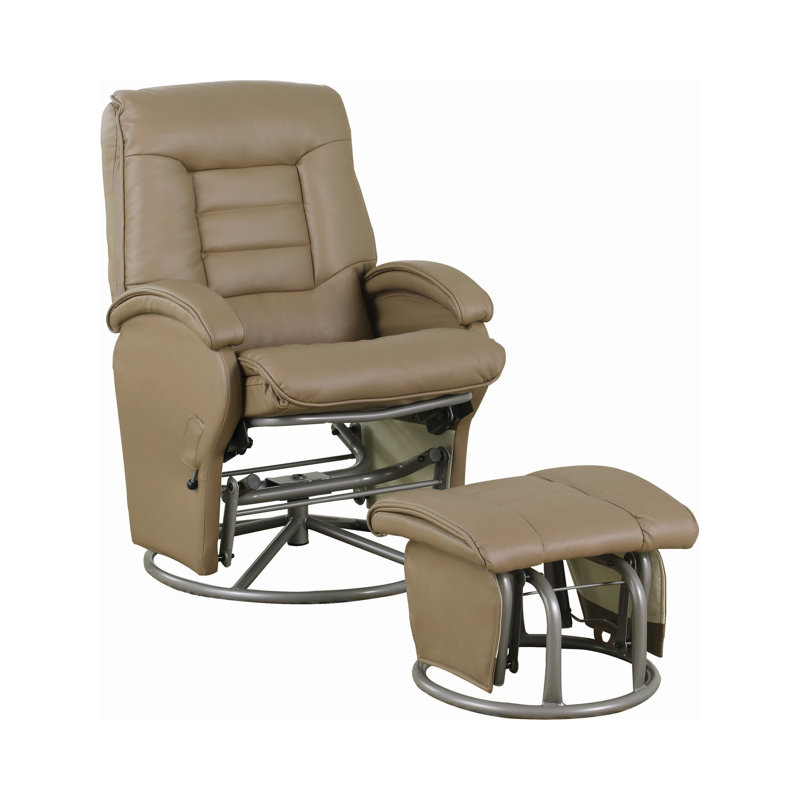 reclining glider with ottoman