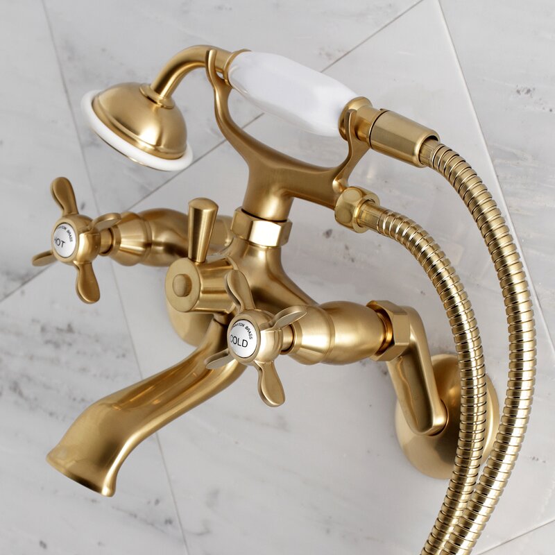 Essex Double Handle Clawfoot Tub Faucet With Hand Shower