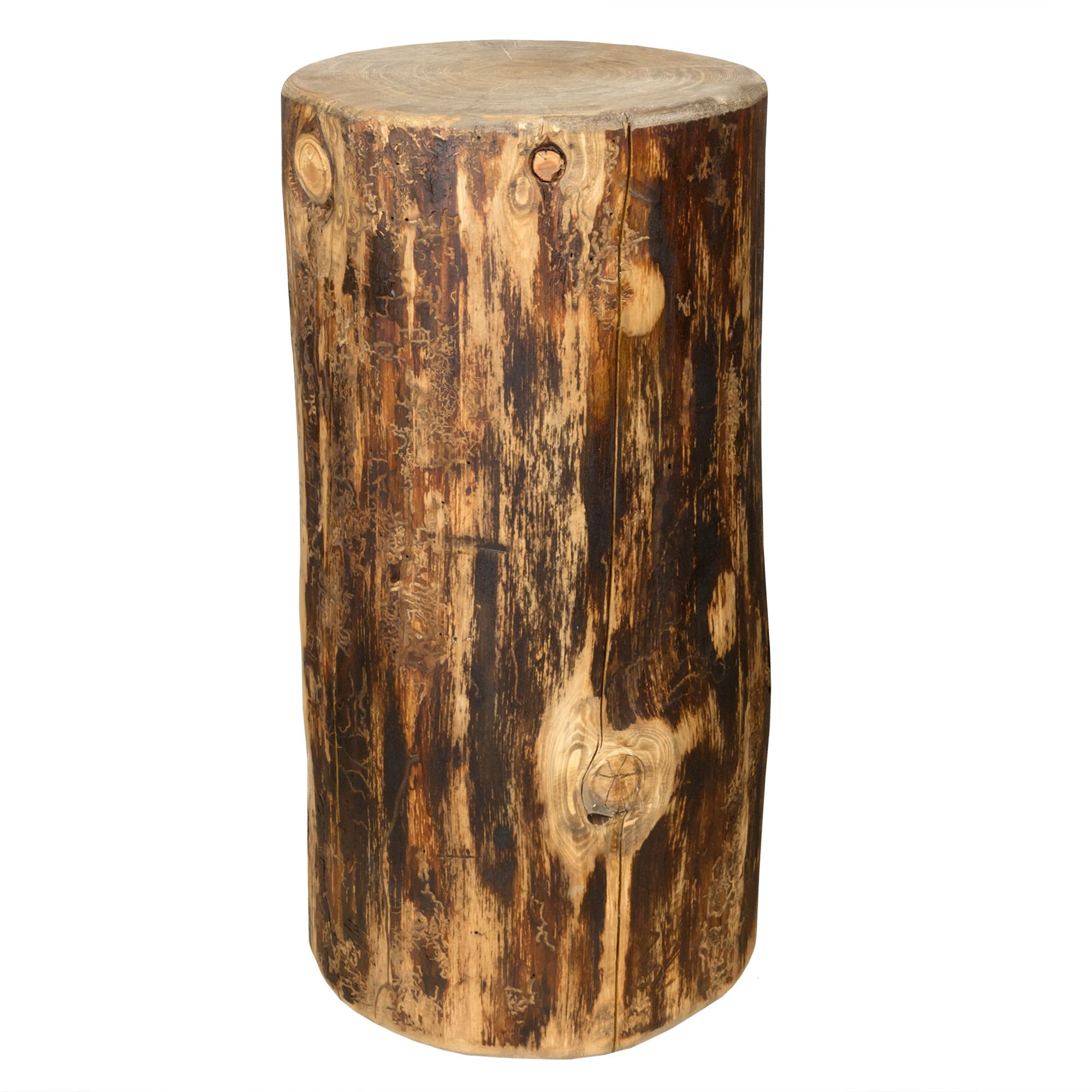 Loon Peak Tustin Solid Wood Tree Stump End Table Reviews Wayfair