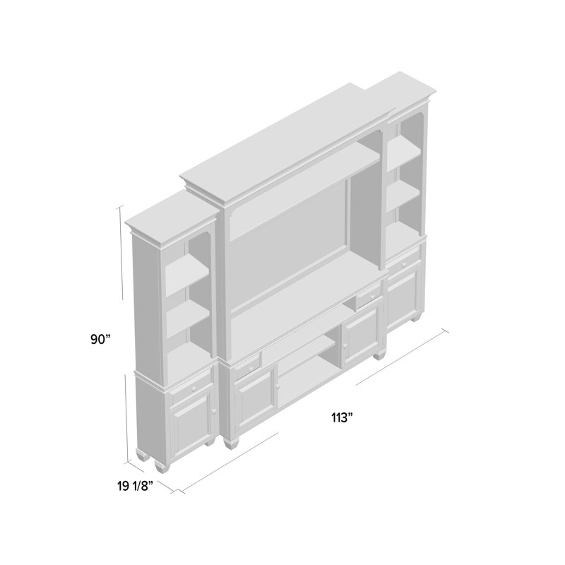Janine Cabinet Enclosed Storage Entertainment Center For Tvs Up To