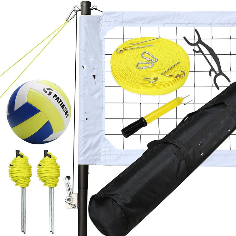 Minerva Portable Outdoor Volleyball Net With Poles And Winch System For ...