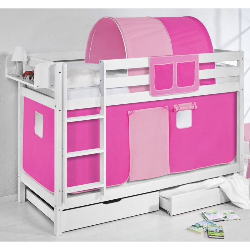 Zoomie Kids Belle Bunk Bed with Curtain & Reviews ...