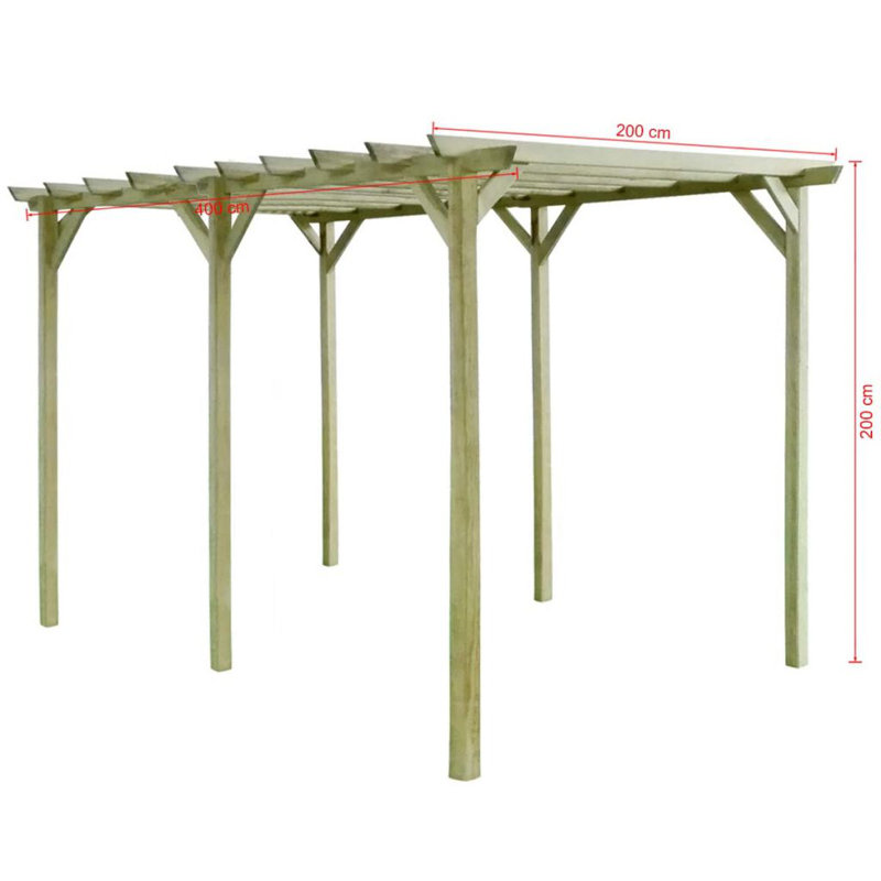 Sol 72 Outdoor Lyanna 2m X 4m X 2m Wood Pergola Wayfair Co Uk