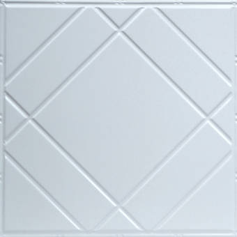 Shanko Pre Painted 24 X 24 Metal Tile In White Wayfair