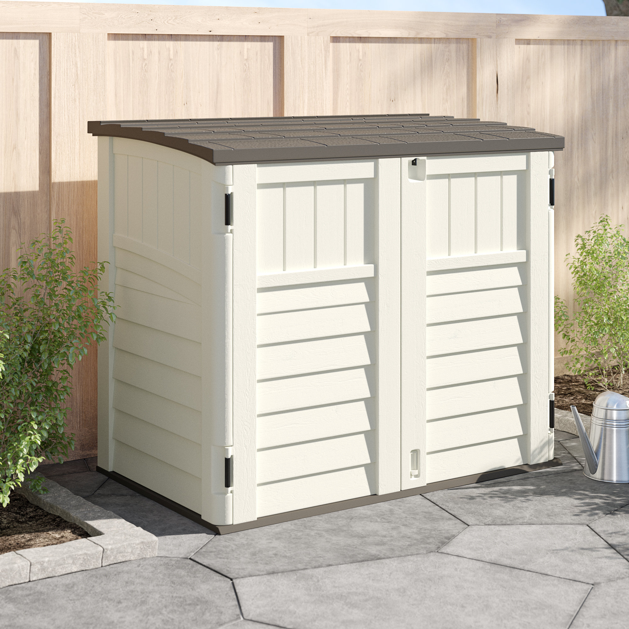 Suncast Outdoor 4 Ft 5 In W X 2 Ft 9 In D Horizontal Storage Shed Reviews Wayfair