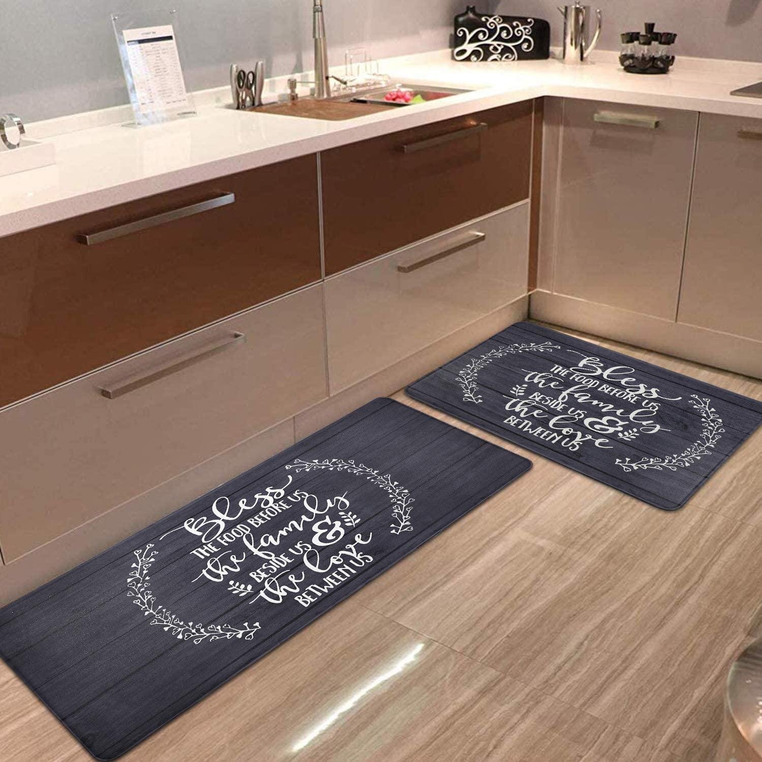 Kitchen Rugs Set of 2,Valentine's Day High Heels Kitchen Mats Rugs Non Skid Washable Anti Fatiguee,FarmhouseWoman Shoes Water Absorption Doormat Carpet for Bedroom/Bathroom/Living Room