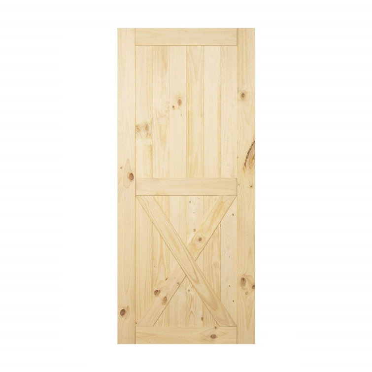 Homacer Paneled Wood Unfinished Barn Door Without Installation Hardware Kit Reviews Wayfair