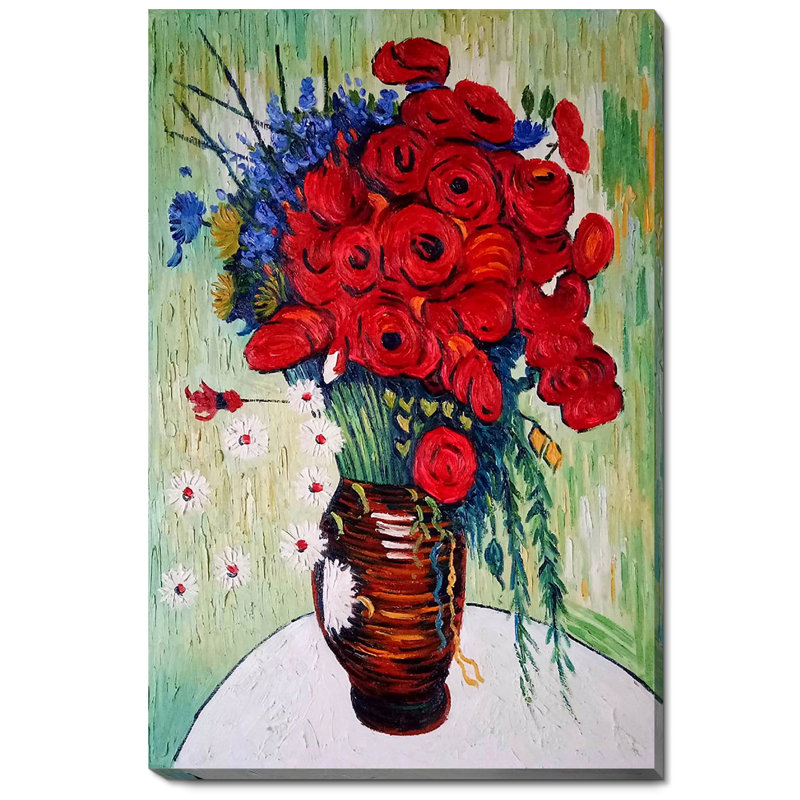 Wildon Home Vase With Daisies And Poppies By Vincent Van Gogh