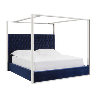 Go to store & view more images Sunpan Modern Club Upholstered Canopy Bed