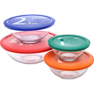Microwave Safe Bowls With Lids Wayfair Smart Essentials 4 Piece Mixing Bowl With Colored Lid Set