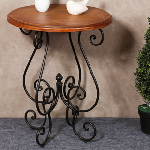 Eckhardt Scroll End Table by Fleur De Lis Living 2019 Online