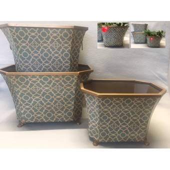August Grove Danyel Iron Tin Pot Planter Wayfair