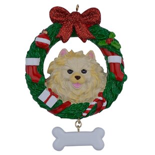 Conversation Concepts Pomeranian Red Tea Cup Green Holiday Ornament