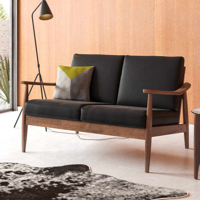 Elena Vegan Leather Loveseat Reviews Allmodern