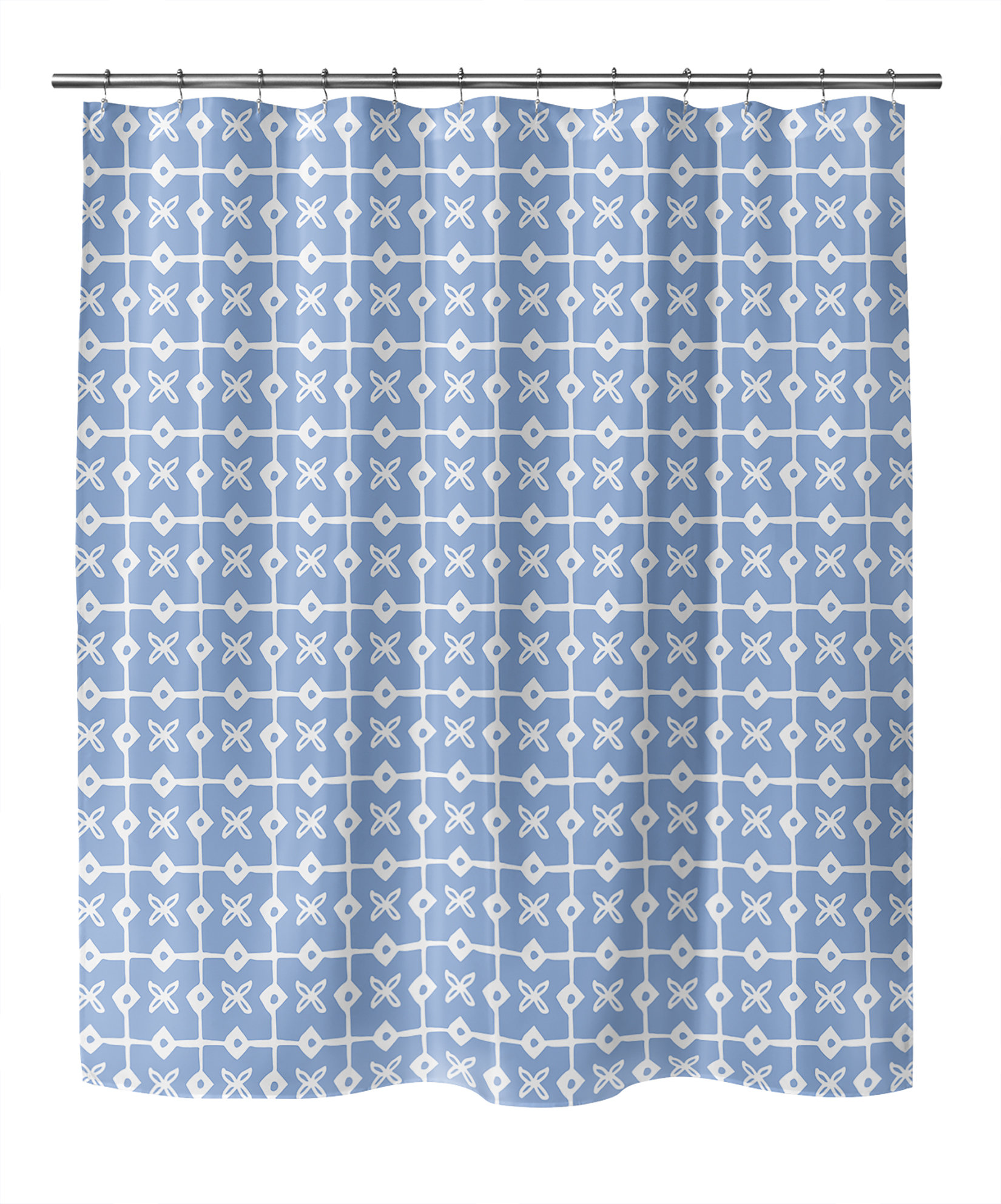 Ebern Designs Aavyn Geometric Shower Curtain Wayfair