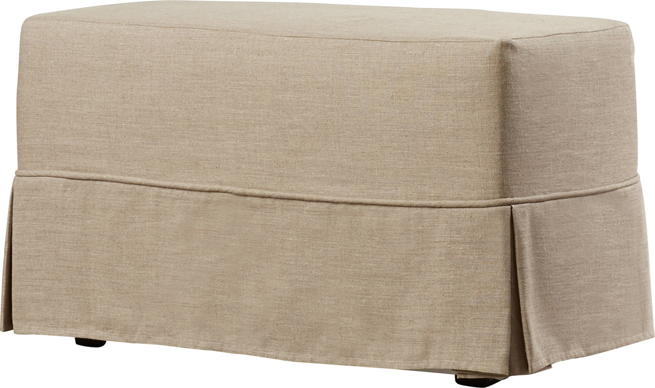 Decorating Ideas for a Modern Farmhouse Living Room {Inspired by Patina Farm!} Twin Bridges Upholstered Bench #linenbench #linenottoman