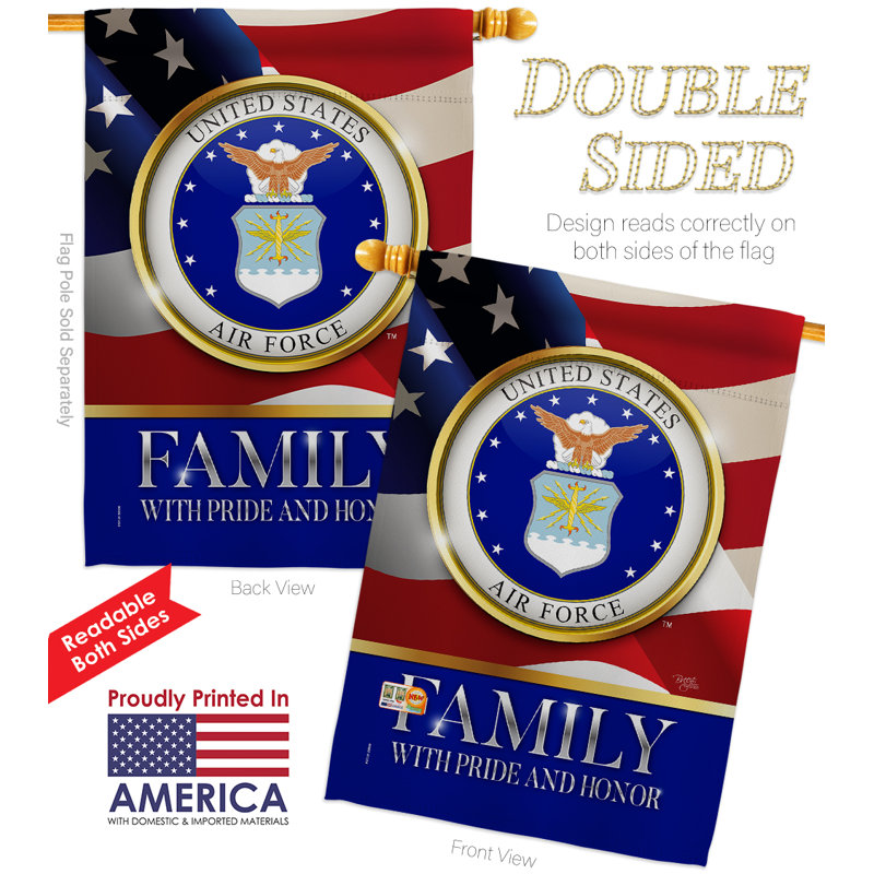 Breeze Decor 2 Piece Us Armed Forces Family Honor Impressions Decorative 2 Sided Polyester 40 X 28 In House Flag Set Wayfair