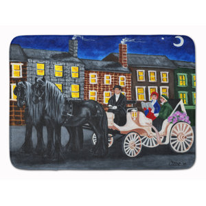 City Carriage Ride Horse Memory Foam Bath Rug