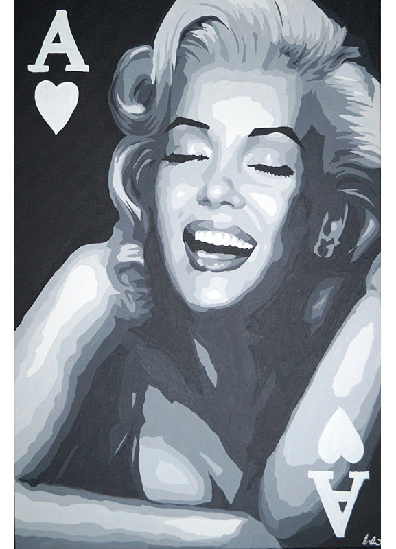Buy Art For Less Marilyn Monroe Ace Card By Pop Art Queen Framed
