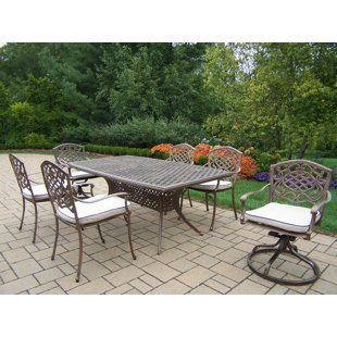 Go to store & view more images Mississippi 7 Piece Dining Set with Cushions by Oakland Living