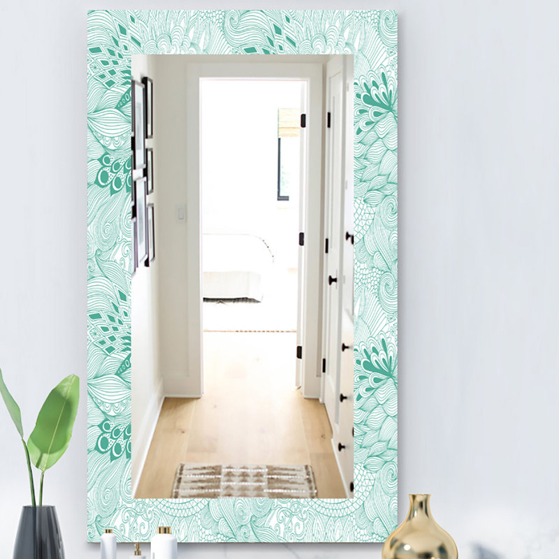 East Urban Home Abstract With Colorful Ornament Modern Frameless Mirror Wayfair