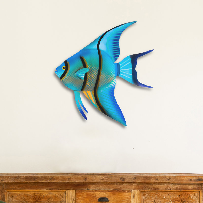 Bayou Breeze Angelfish Left Metal Beach Wall Decor Reviews Wayfair