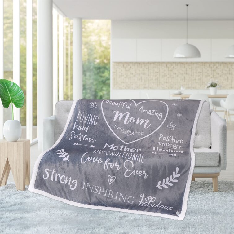 I Love You Mom Gift Birthday Gifts from Daughter or Son Mom Gifts for Mothers Day and Christmas Mom Blanket Gifts for Mom Best Mom Ever Birthday Presents for Mom Cozy Sherpa Fleece Throw