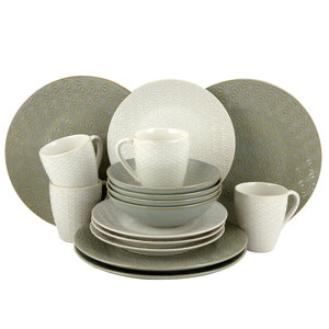 Terrace Textured 16 Piece Dinnerware Set, Service for 4