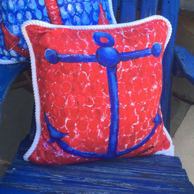 Anchor Throw Pillow My Island