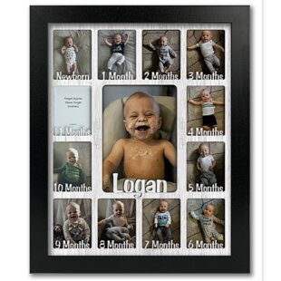 6 by 4-Inch PRINZ in The Moment 'The Kids' Laser Cut Wood Frame in Green Finish 