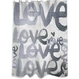 shower curtain with words