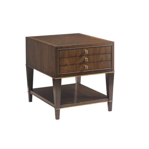 Lexington Tower Place Solid Wood 3 - Drawer End Table ...