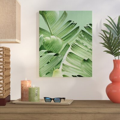Tropical Leaves 2 Photographic Print on Wrapped Canvas Bay Isle Home Size: 48