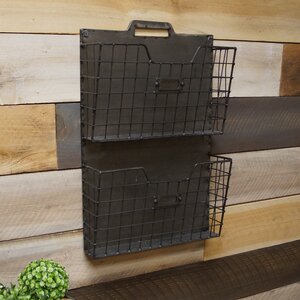 14.5″ x 20.5″ x 4.5″ Wall Mount Galvanized Metal Double File Holder