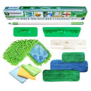 Fibermop 11 Piece Microfiber Mop Cleaning Kit