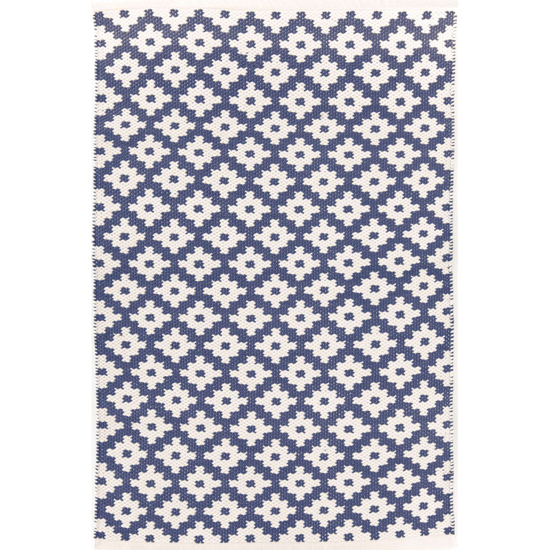 Dash And Albert Rugs Samode Geometric Handwoven Flatweave Indigo White Indoor Outdoor Area Rug Perigold