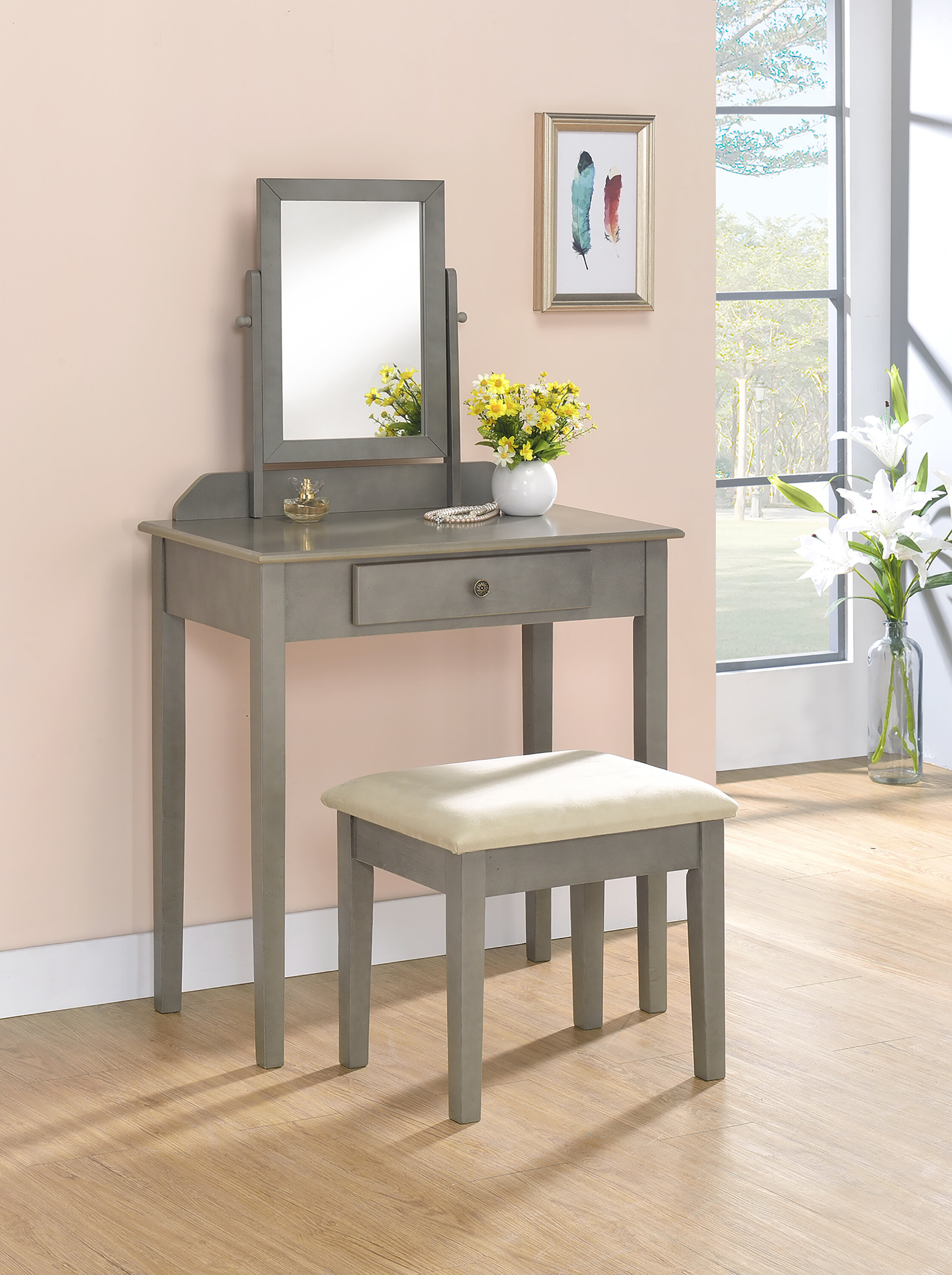 Gray Makeup Vanities Youll Love In 2021 Wayfair