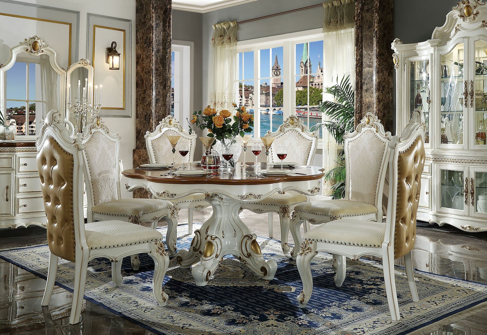 House of Hampton Yvonne 7 Pieces Dining Set