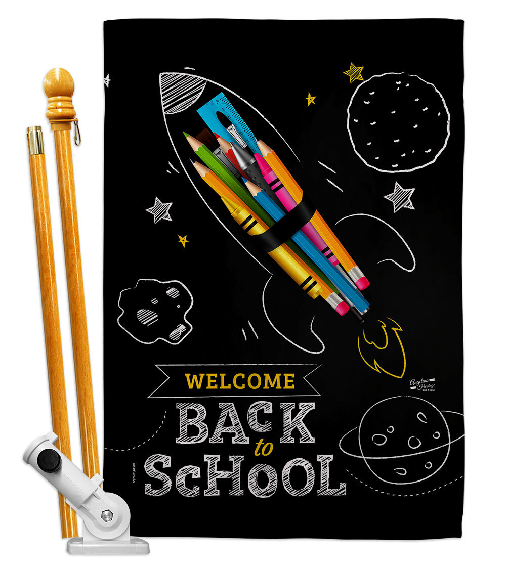 Angeleno Heritage Weclome Back To School House Flag Set Education 28 ...