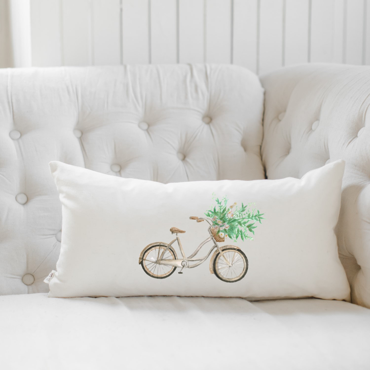 watercolor lumbar pillow