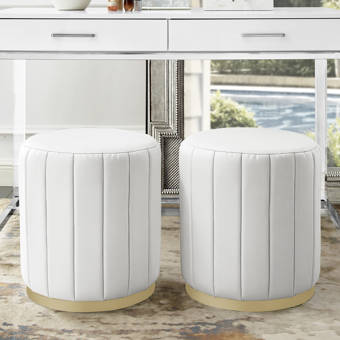 Brayden Studio Tarangini Round Ottoman Reviews Wayfair