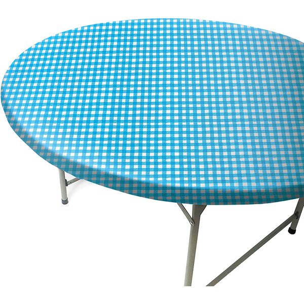 Set of 2 Vinyl Round Elastic Edge Fitted Table Cover Tablecloth Party 48inch