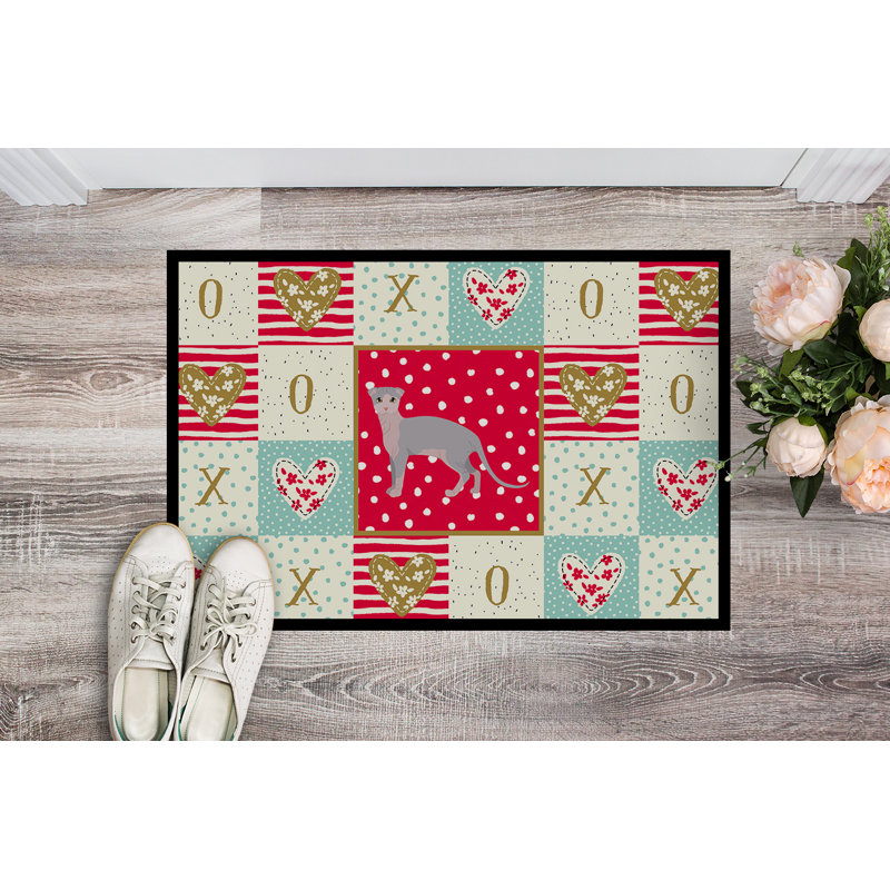 The Holiday Aisle Amir Ukrainian Levkoy 36 In X 24 In Non Slip Indoor Outdoor Door Mat Wayfair