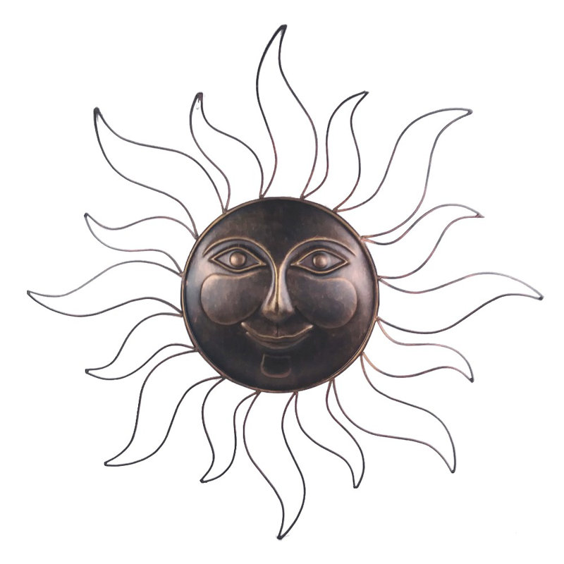 Fleur De Lis Living Philpot Steel Sun Decorative Wall Art Wayfair