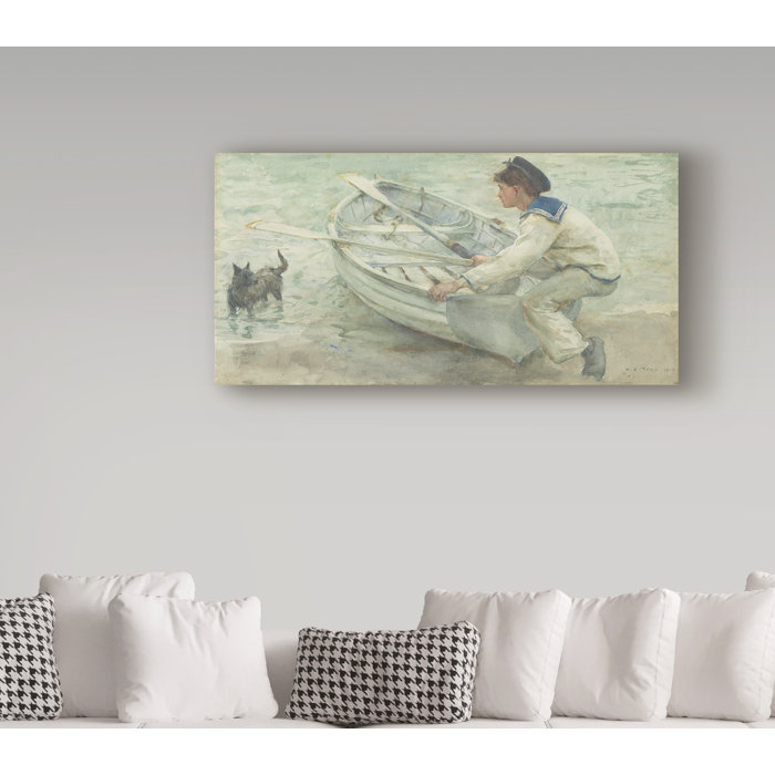 Breakwater Bay Preparing To Launch 1903 Oil Painting Print On