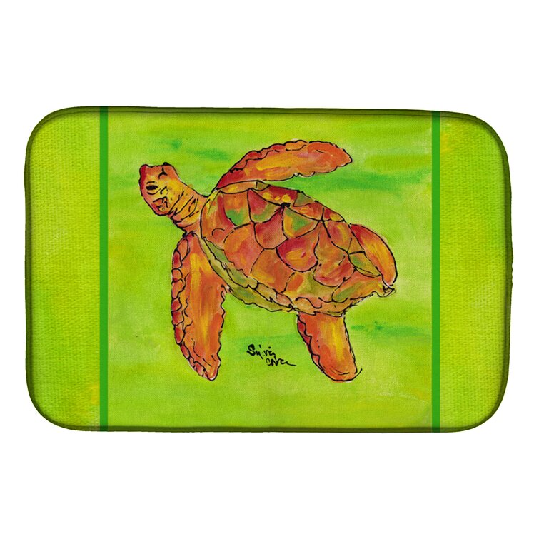 Caroline's Treasures Turtle Drying Mat | Wayfair